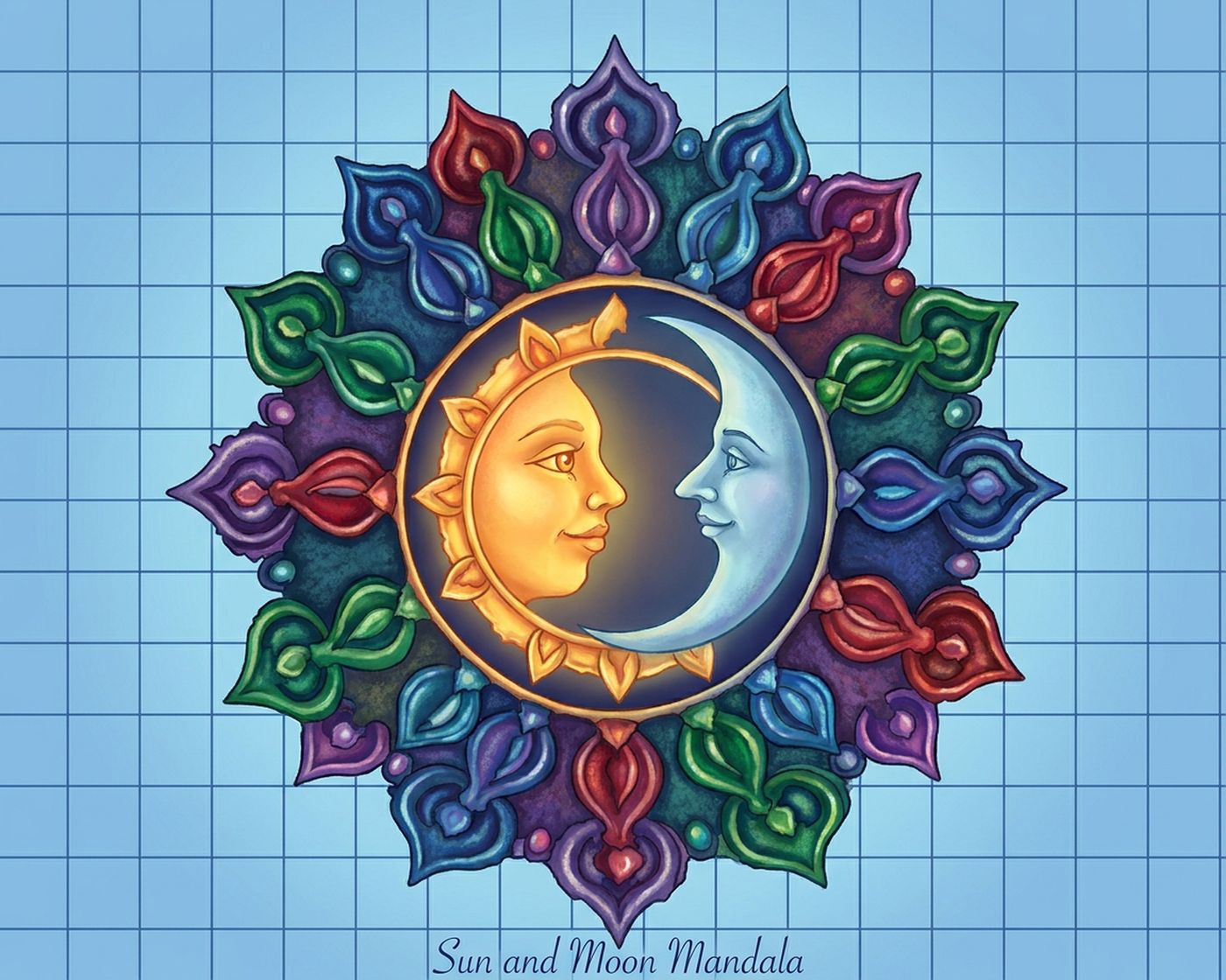 Full-colour reference for Sun and Moon Mandala