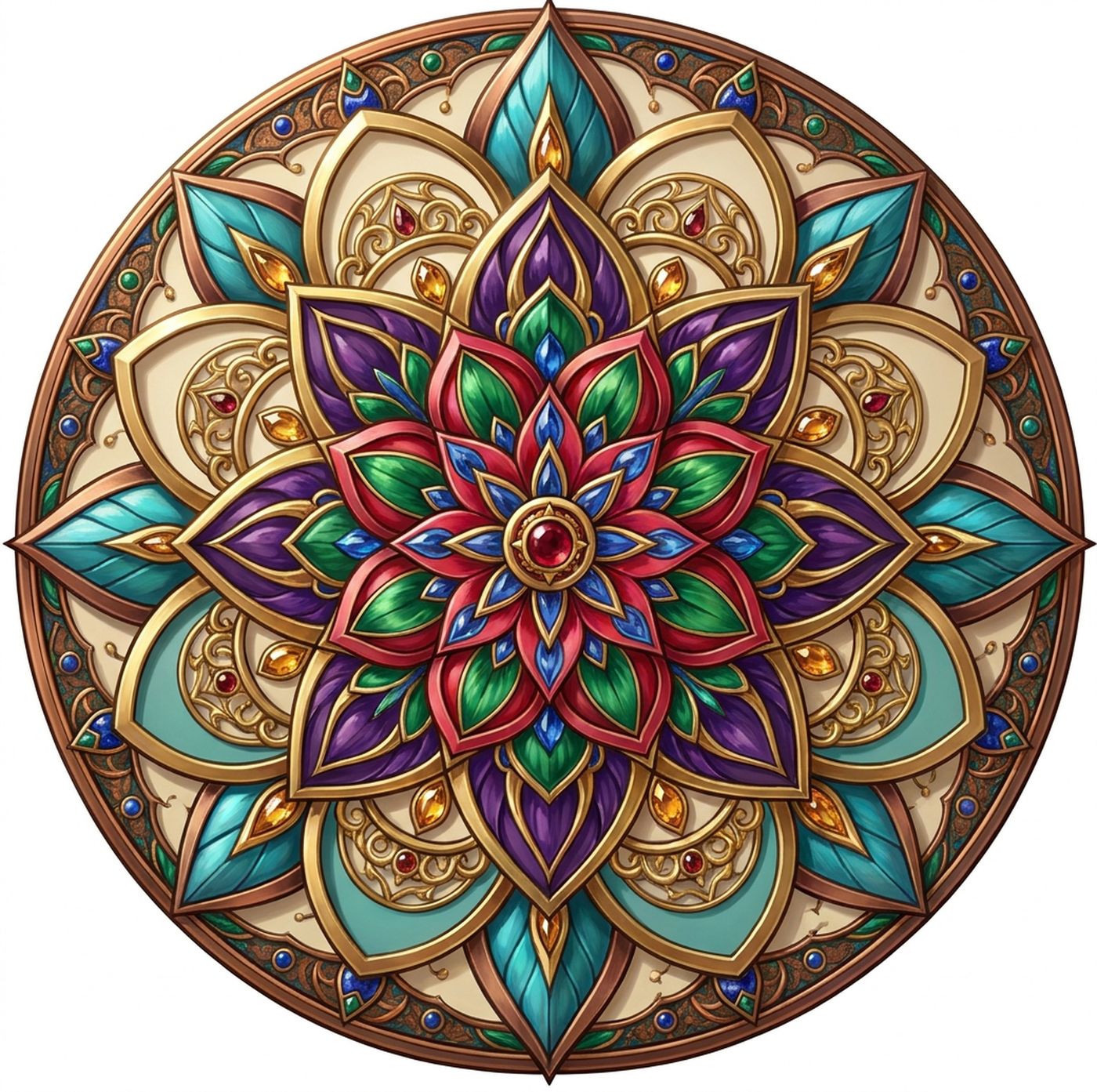 Full-colour reference for Kaleidoscope Mandala