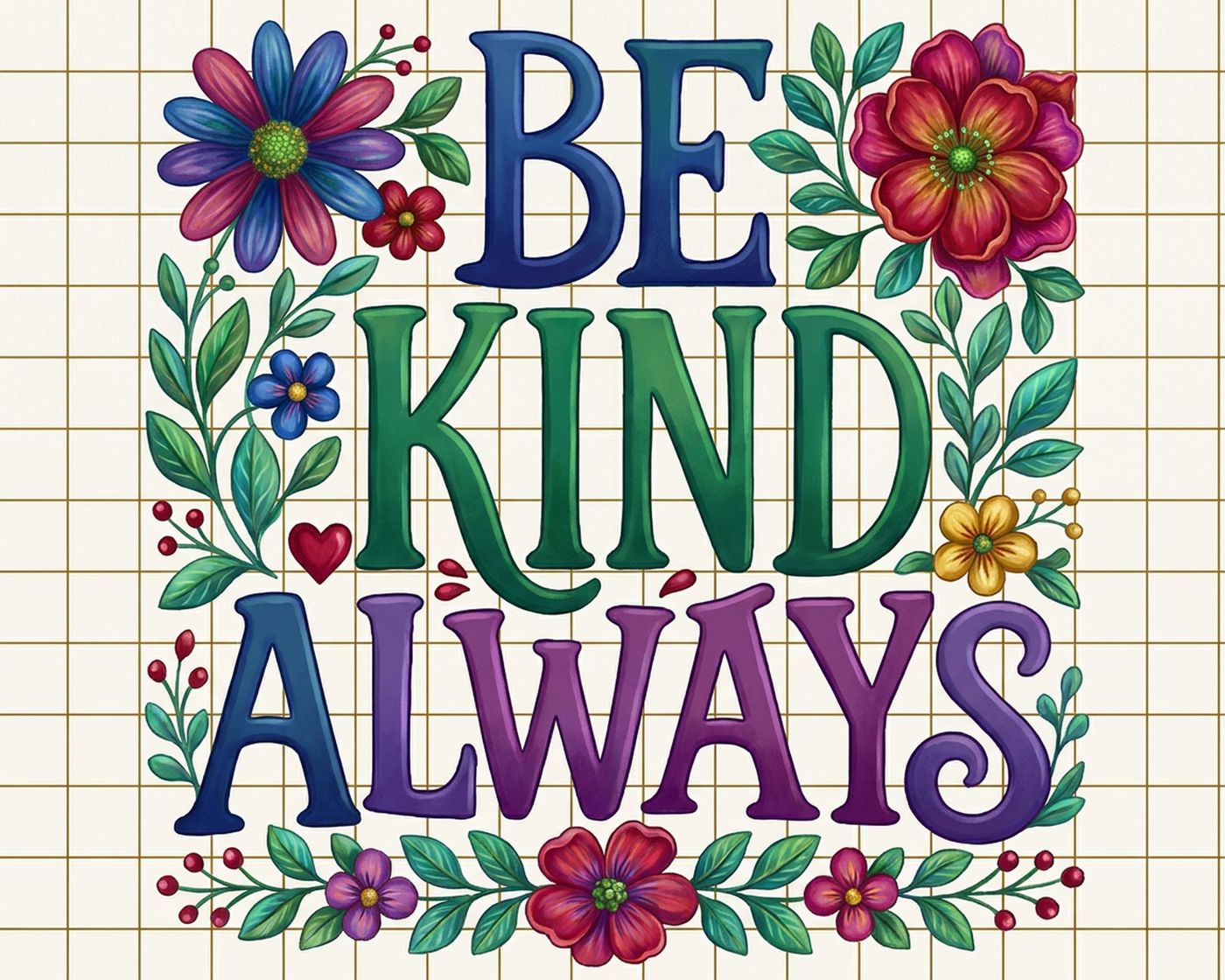 Full-colour reference for Be Kind Always