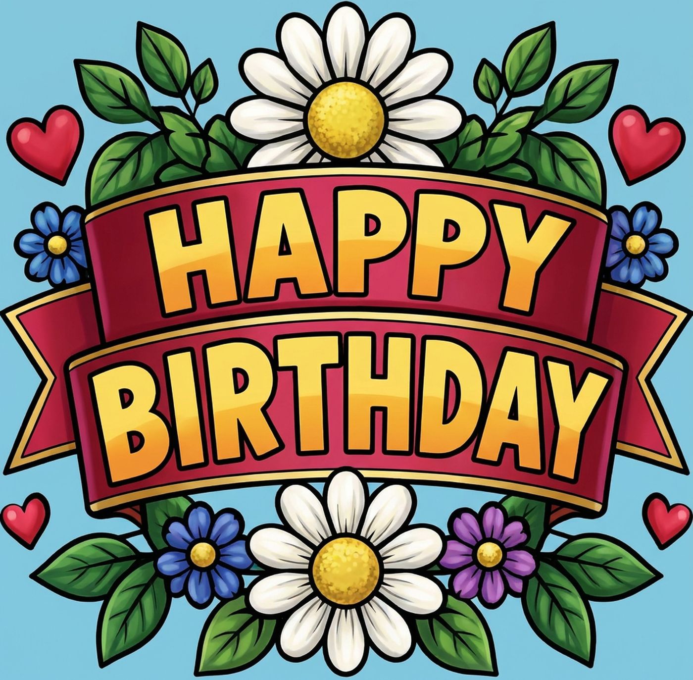 Full-colour reference for Happy Birthday