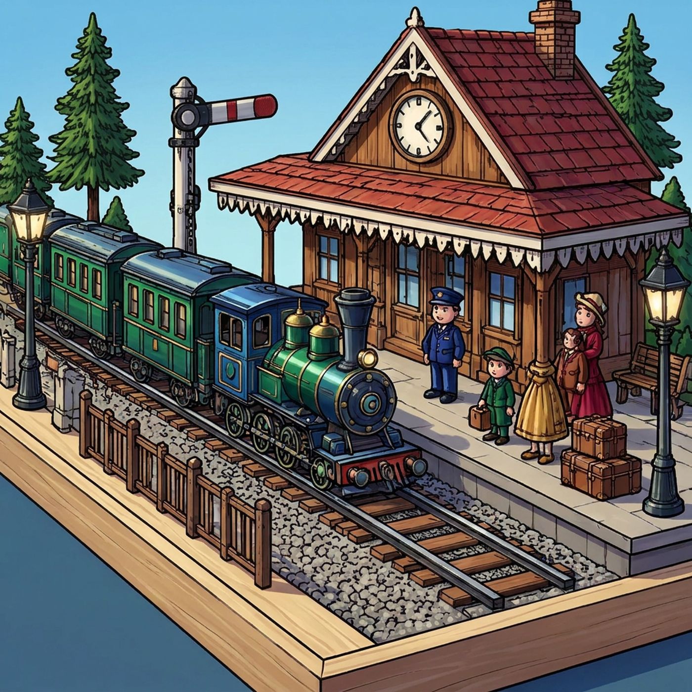 Full-colour reference for Model Train Station