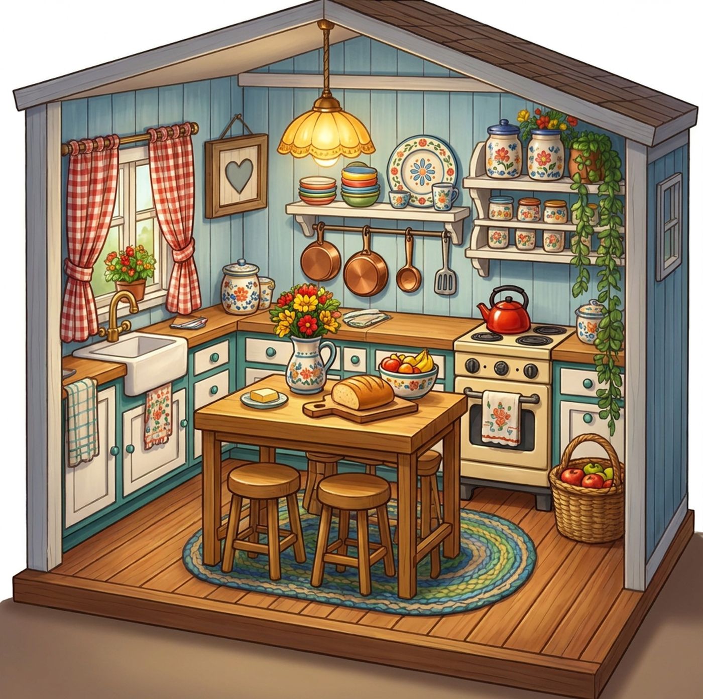 Full-colour reference for Dollhouse Kitchen