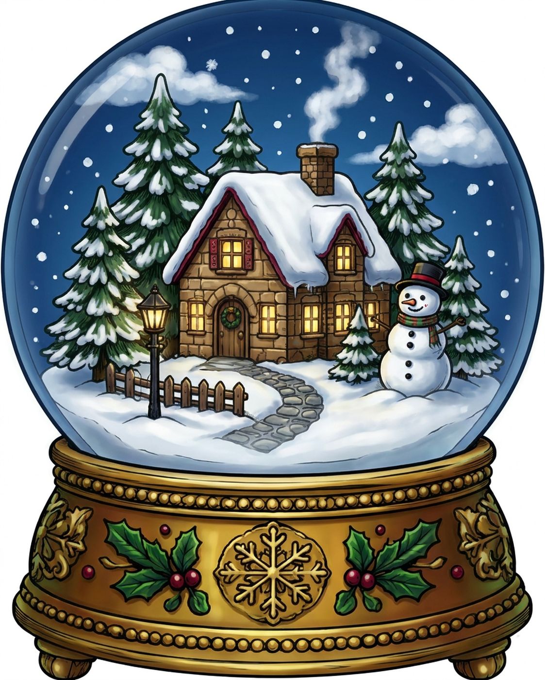 Full-colour reference for Snow Globe Cottage