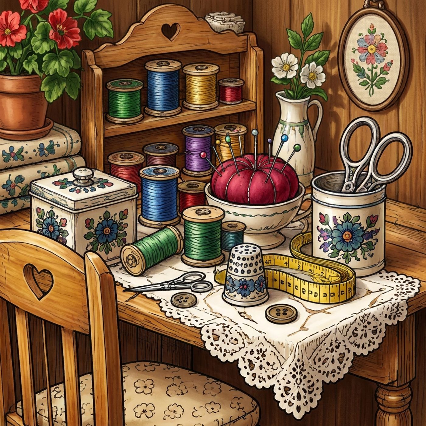 Full-colour reference for Sewing Corner
