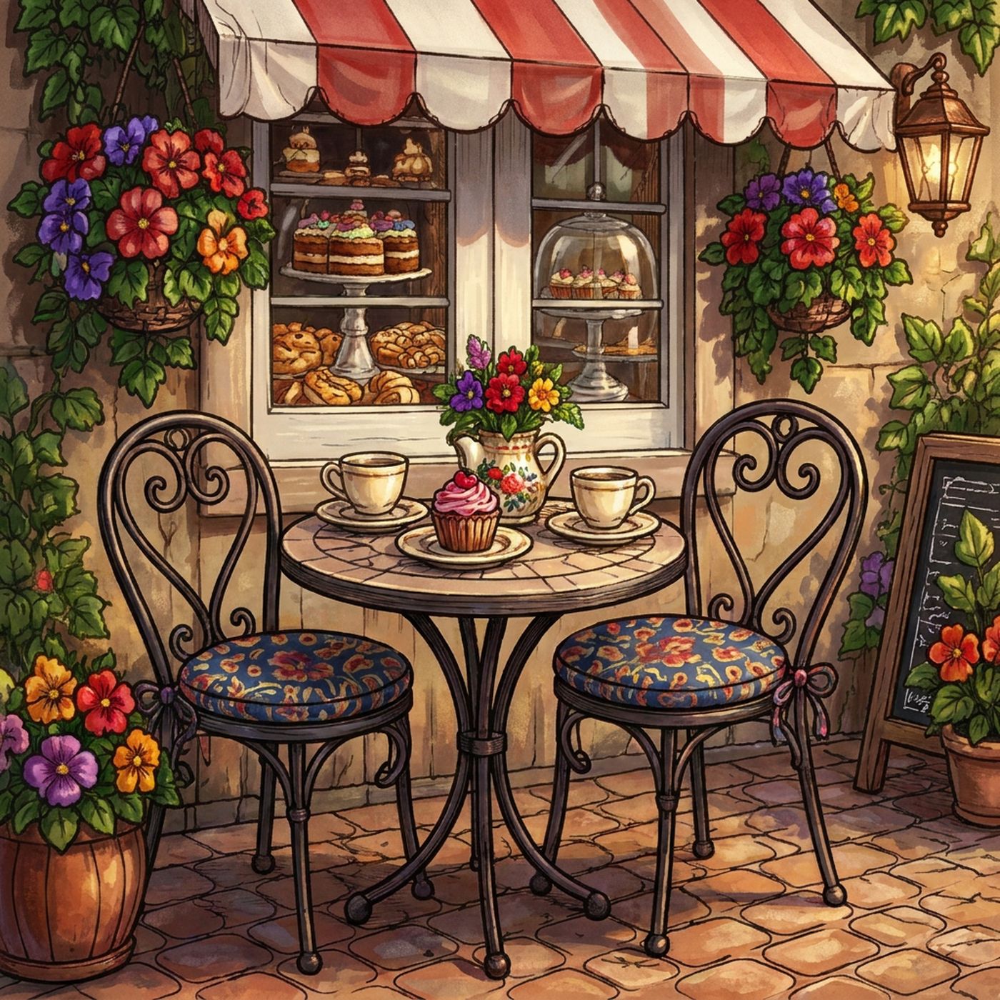 Full-colour reference for Tiny Cafe Terrace