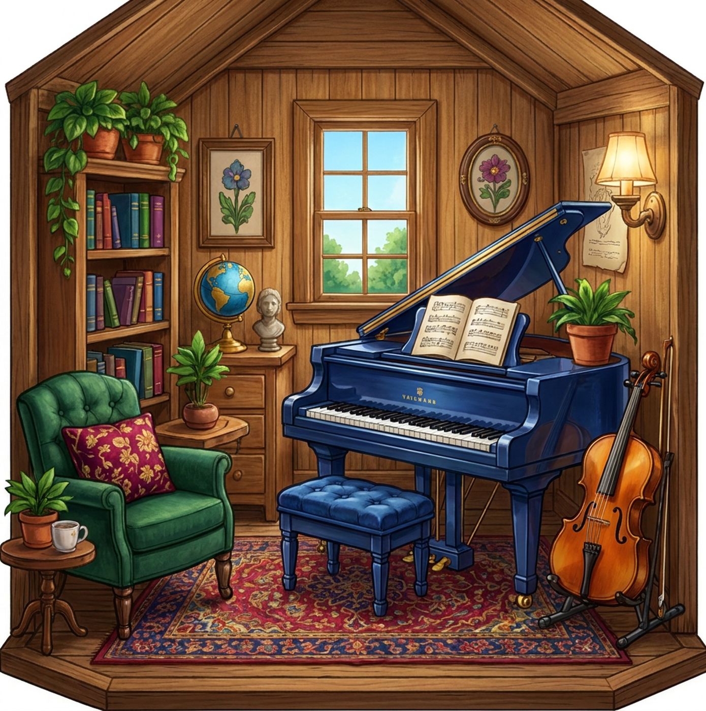 Full-colour reference for Miniature Music Room