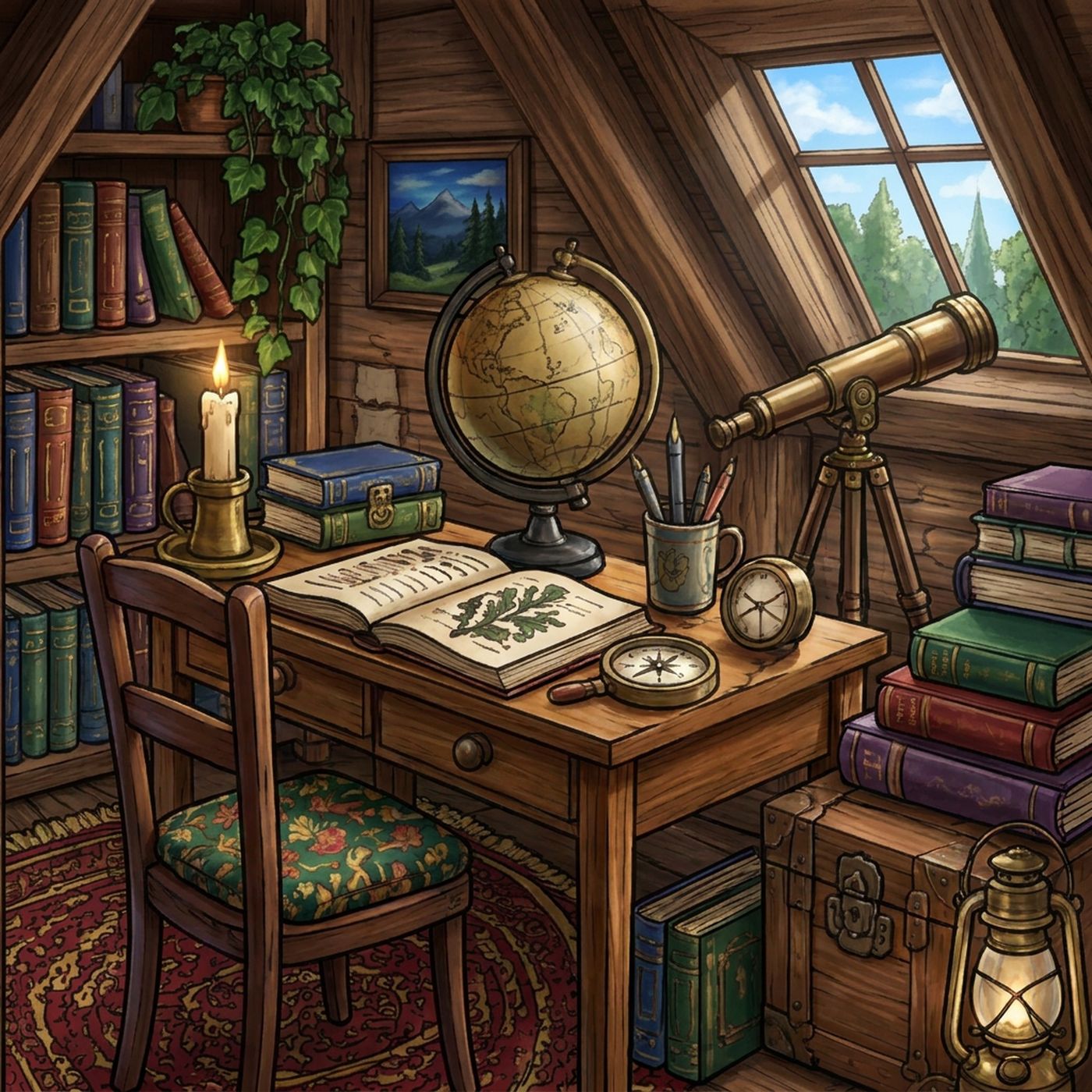 Full-colour reference for Attic Study Nook