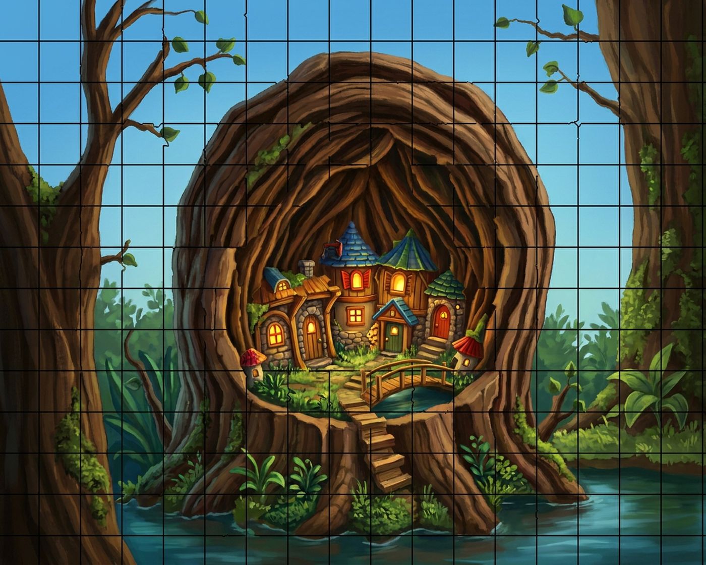 Full-colour reference for Stump Village