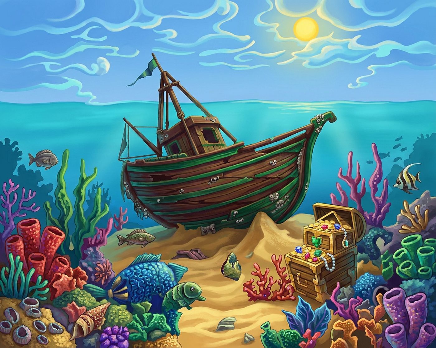 Full-colour reference for Sunken Ship