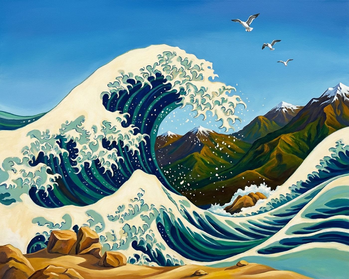 Full-colour reference for Great Wave