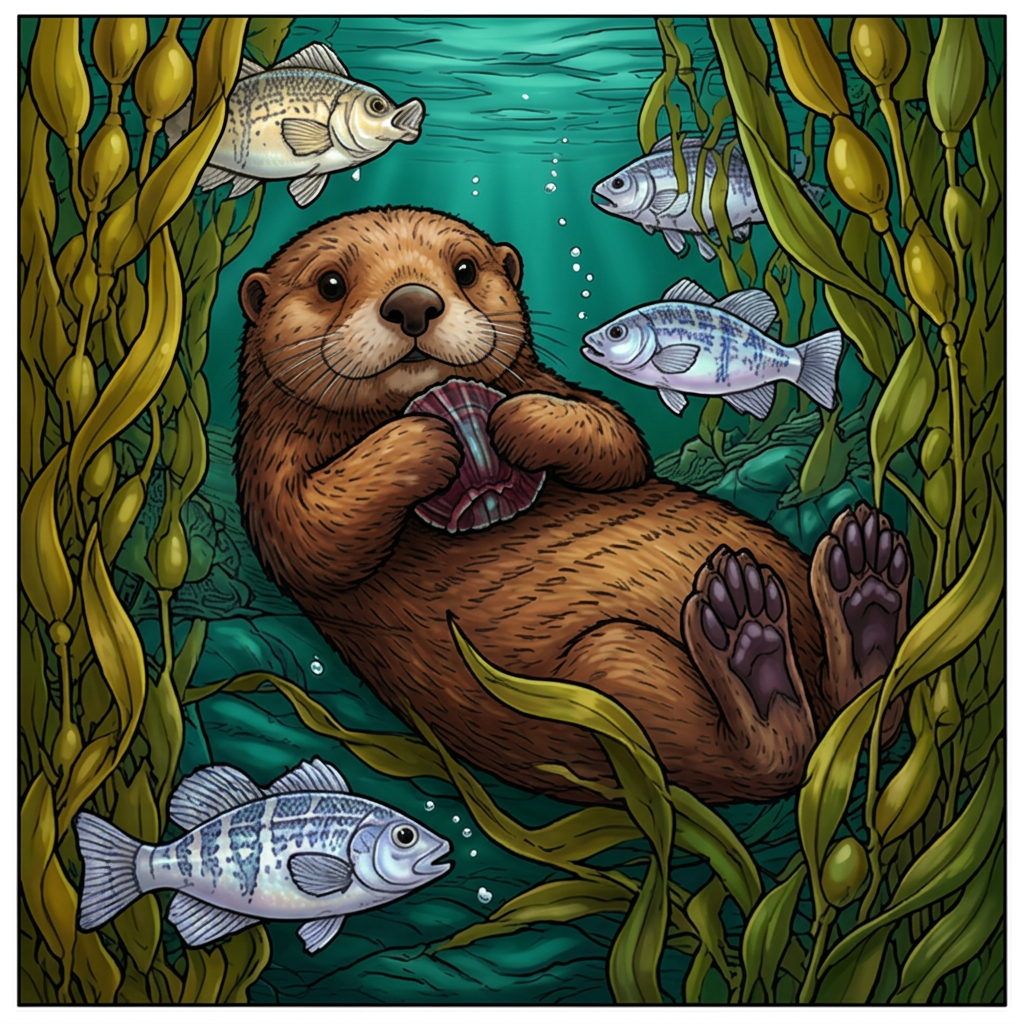 Full-colour reference for Sea Otter Kelp Forest