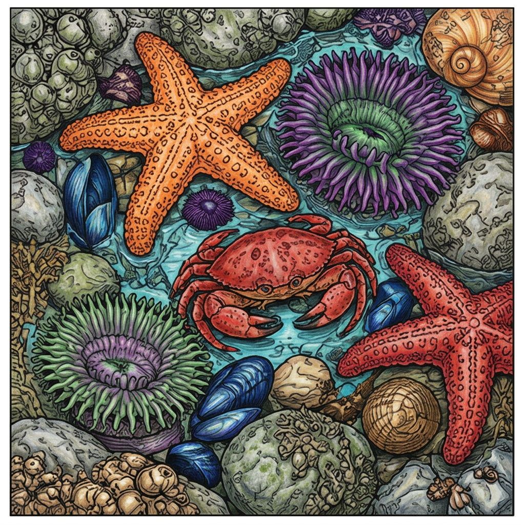 Full-colour reference for Treasures of the Tide Pool