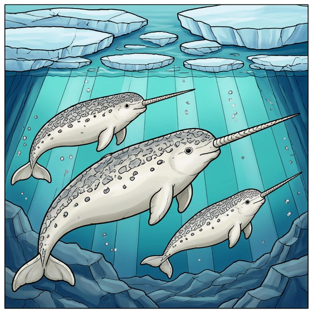 Full-colour reference for Narwhals beneath the Ice