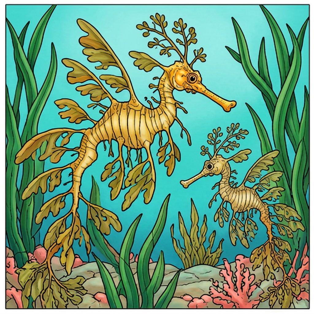Full-colour reference for Leafy Sea Dragons