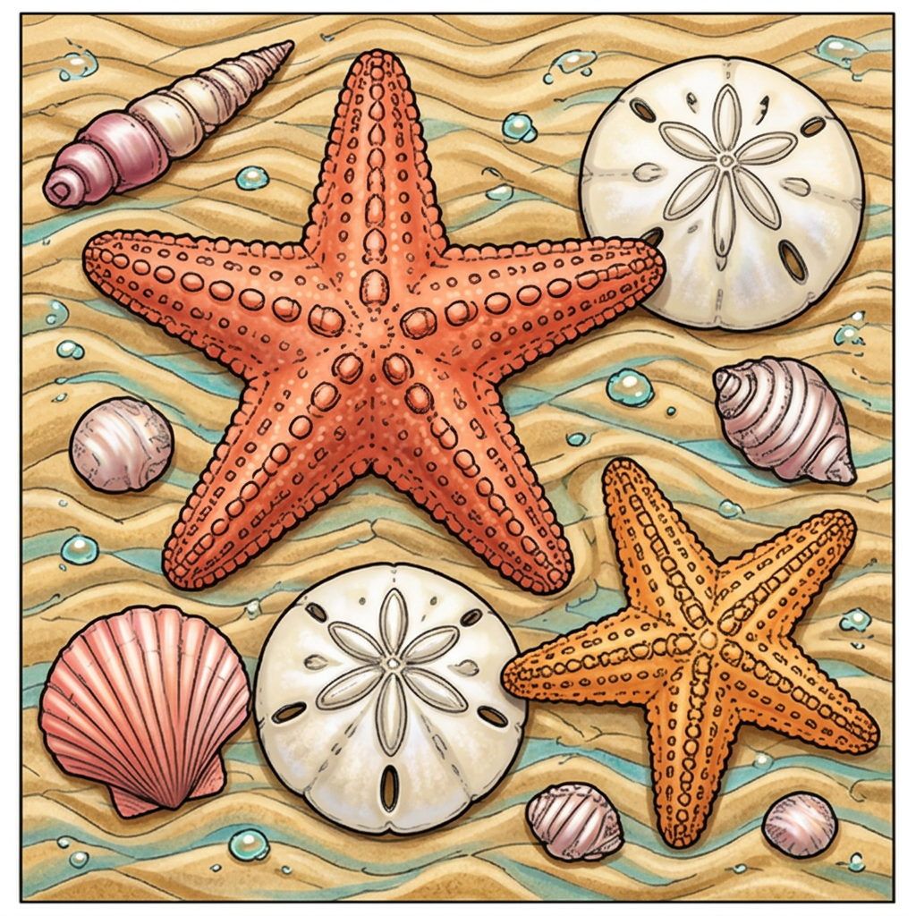 Full-colour reference for Starfish and Sand Dollars