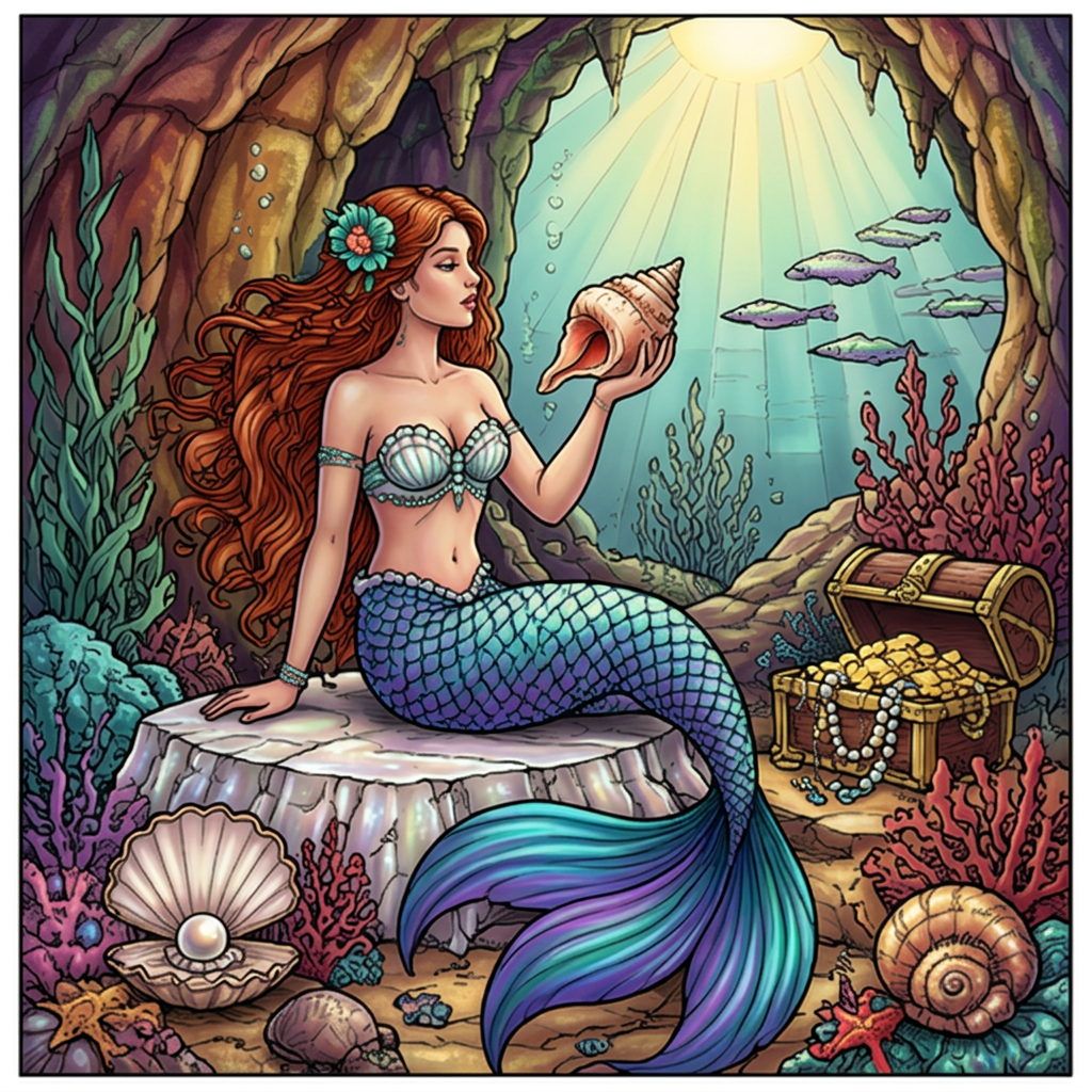Full-colour reference for Mermaid's Underwater Grotto