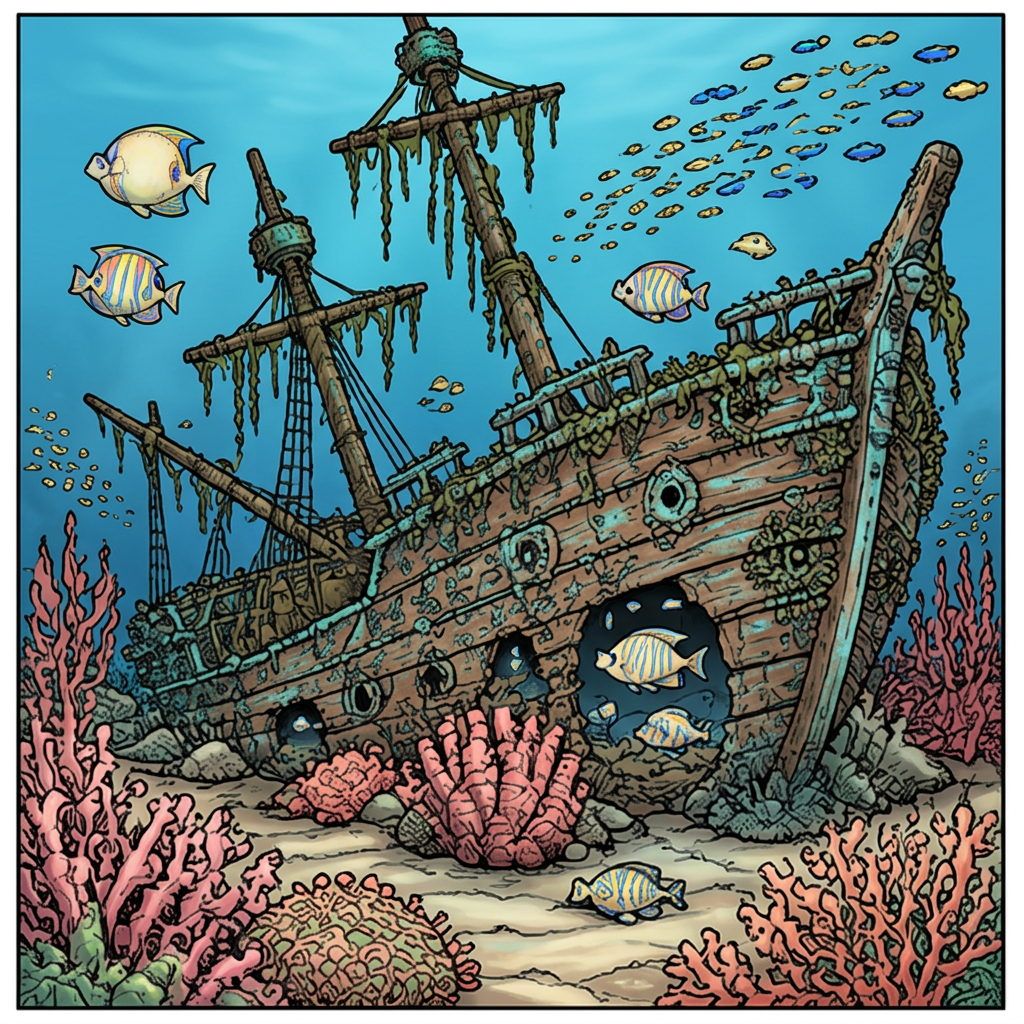 Full-colour reference for Coral Shipwreck