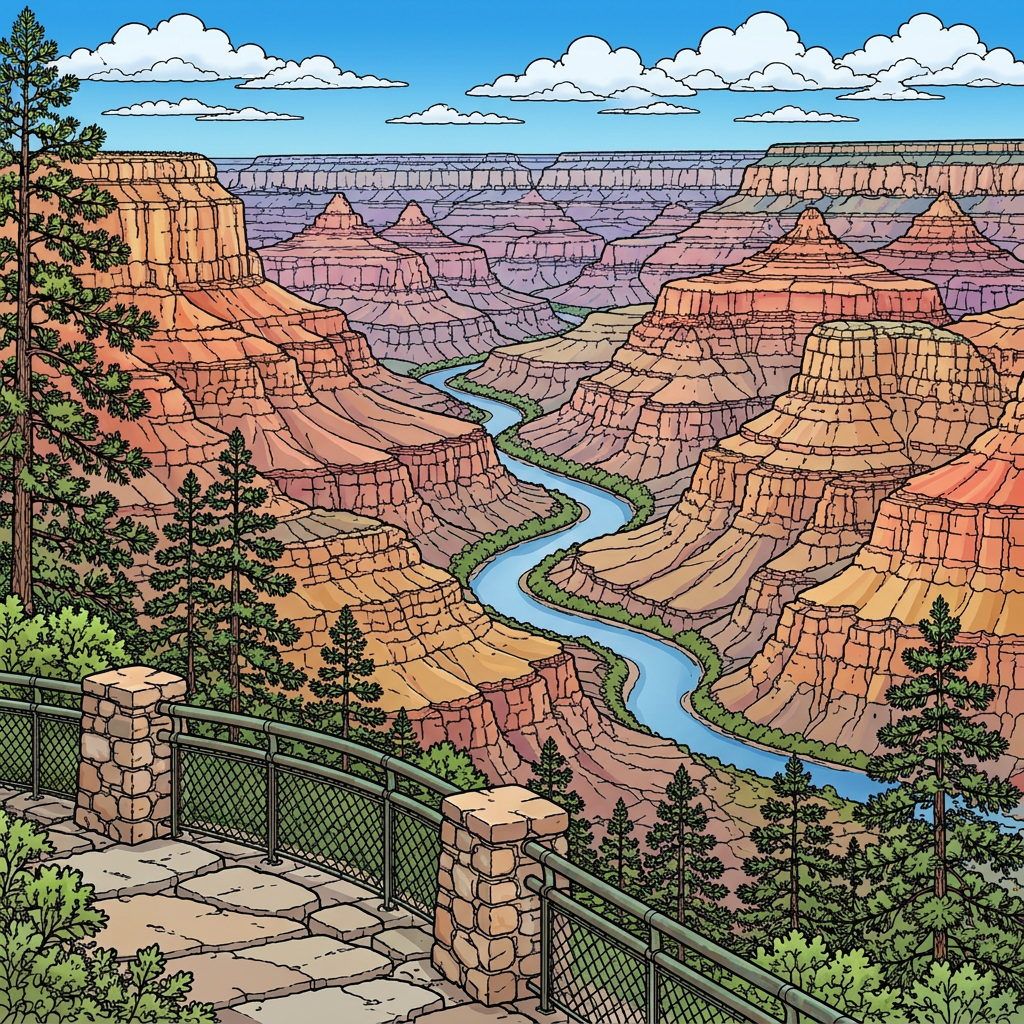 Full-colour reference for Grand Canyon South Rim