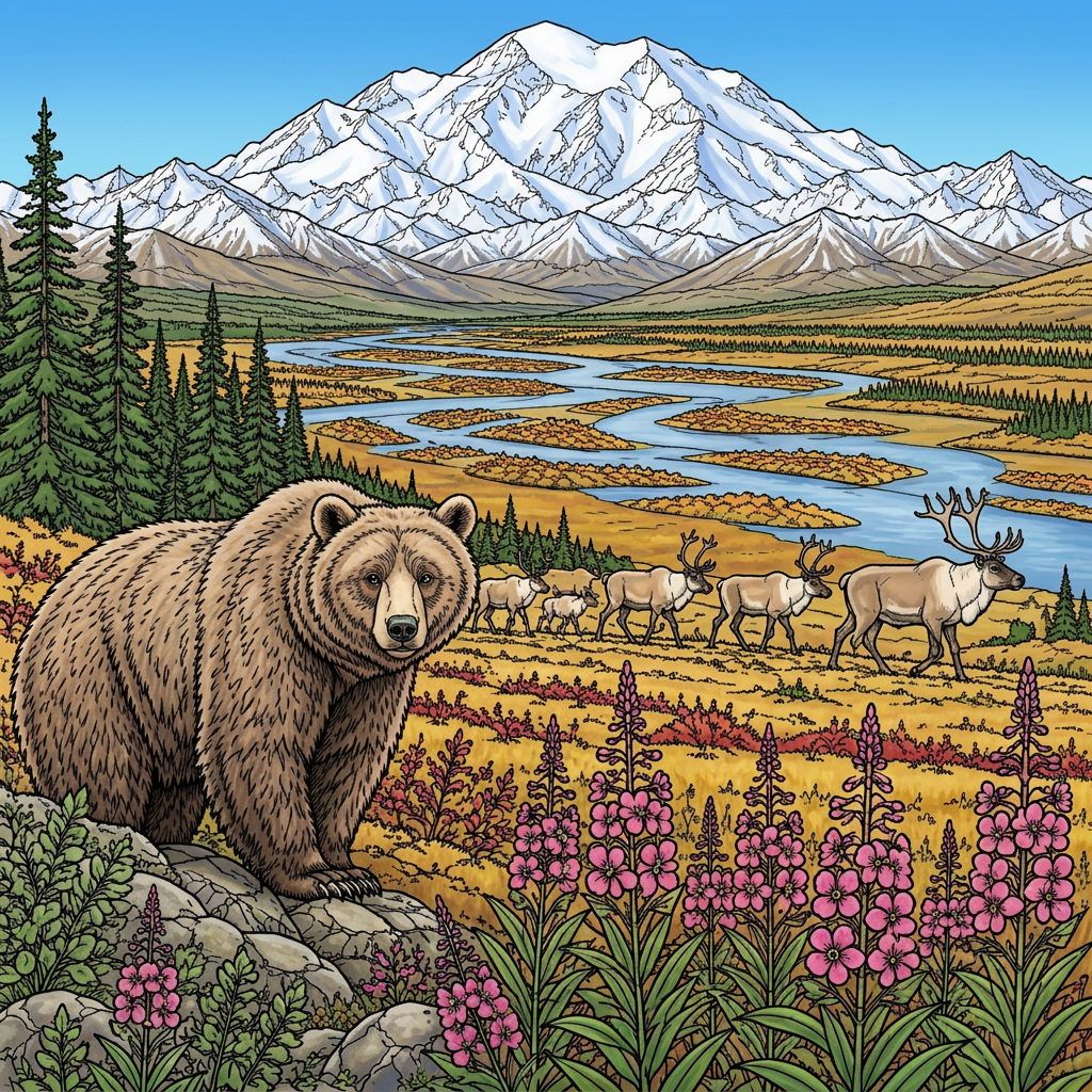 Full-colour reference for Denali Mountain