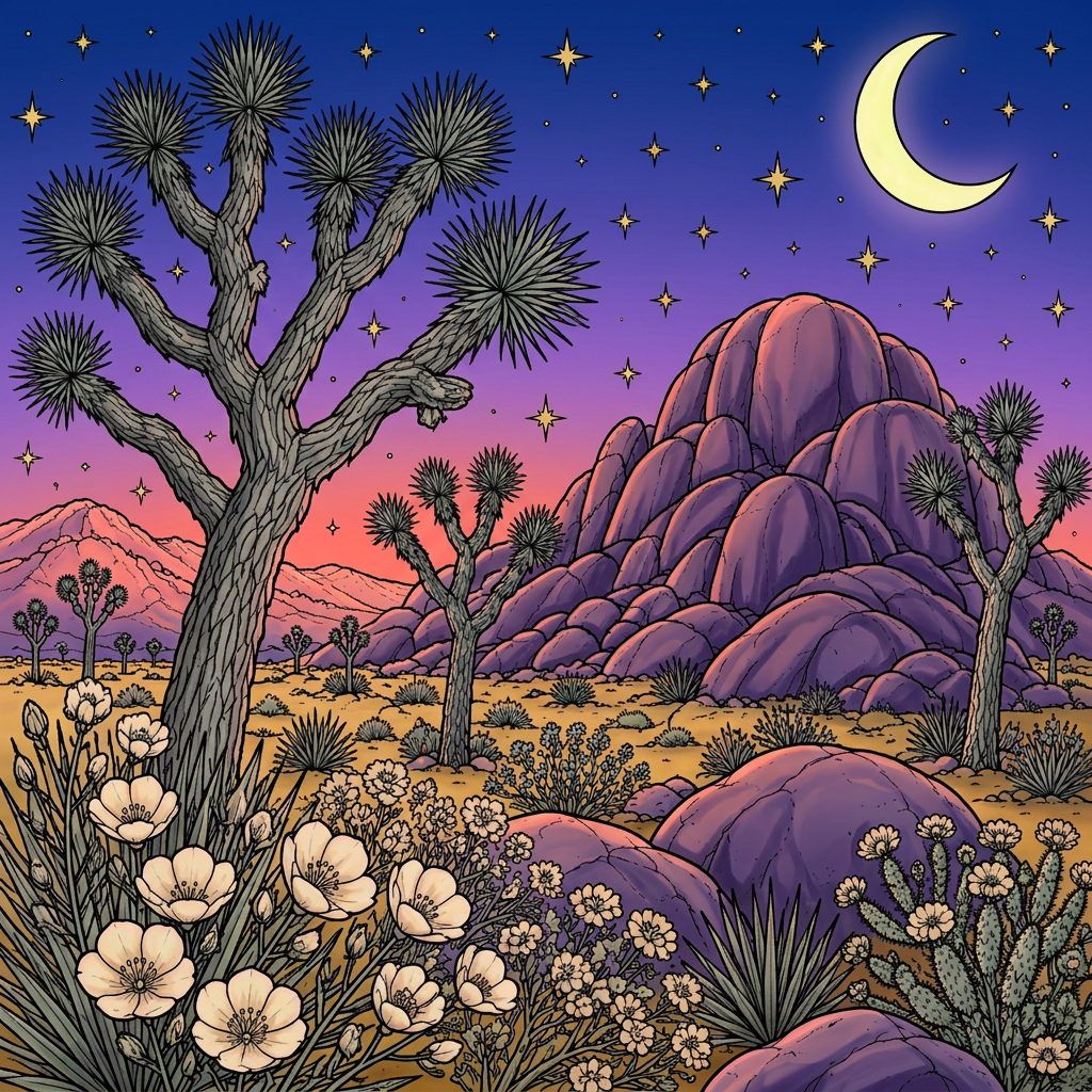 Full-colour reference for Joshua Tree Night Sky