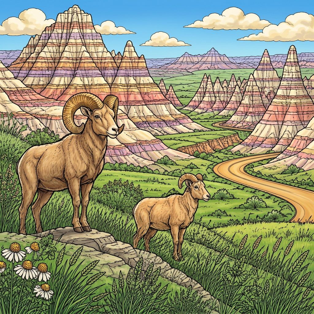 Full-colour reference for Badlands Striped Buttes