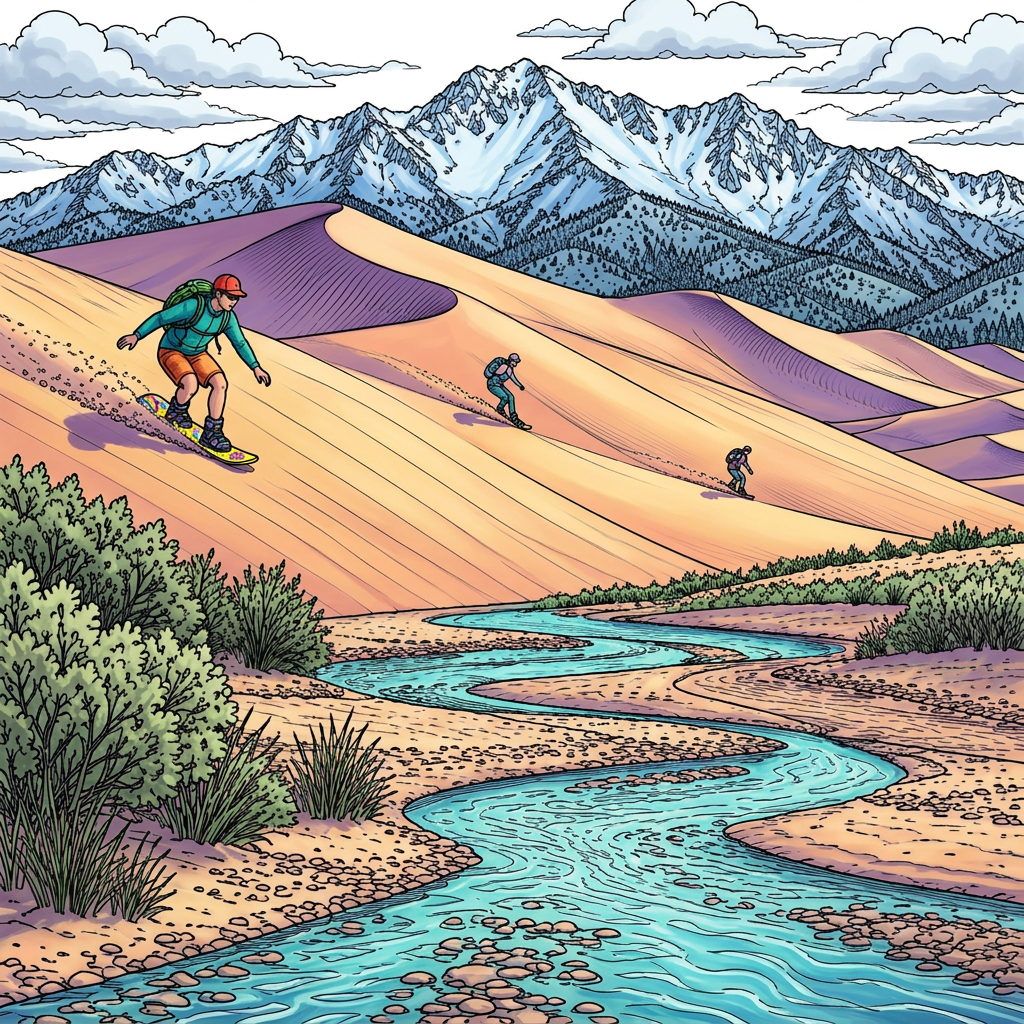 Full-colour reference for Great Sand Dunes and Medano Creek