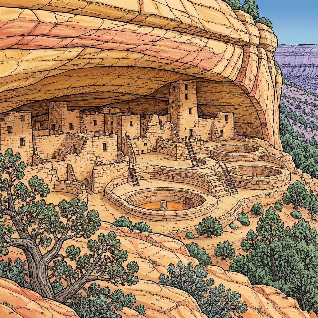 Full-colour reference for Mesa Verde Cliff Dwellings