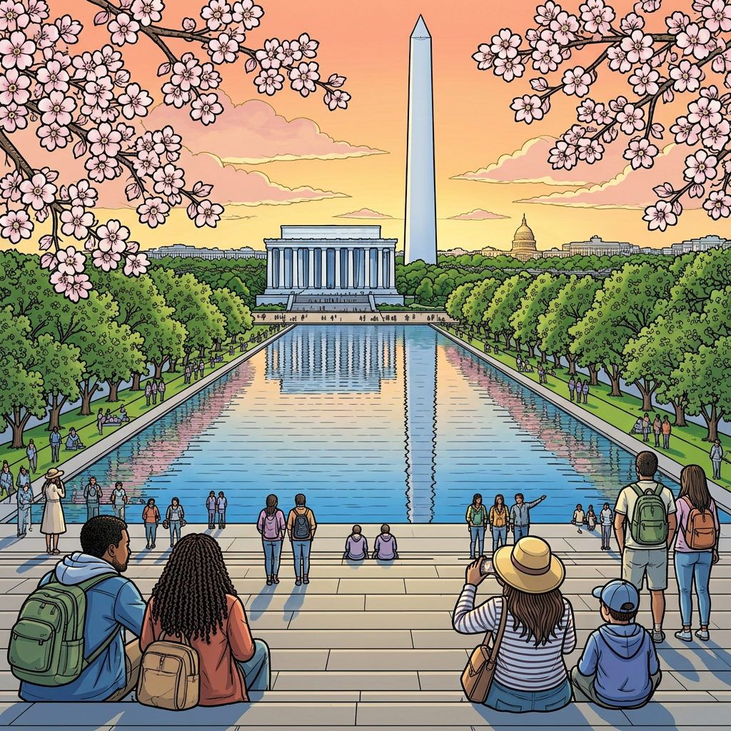 Full-colour reference for National Mall and Lincoln Memorial