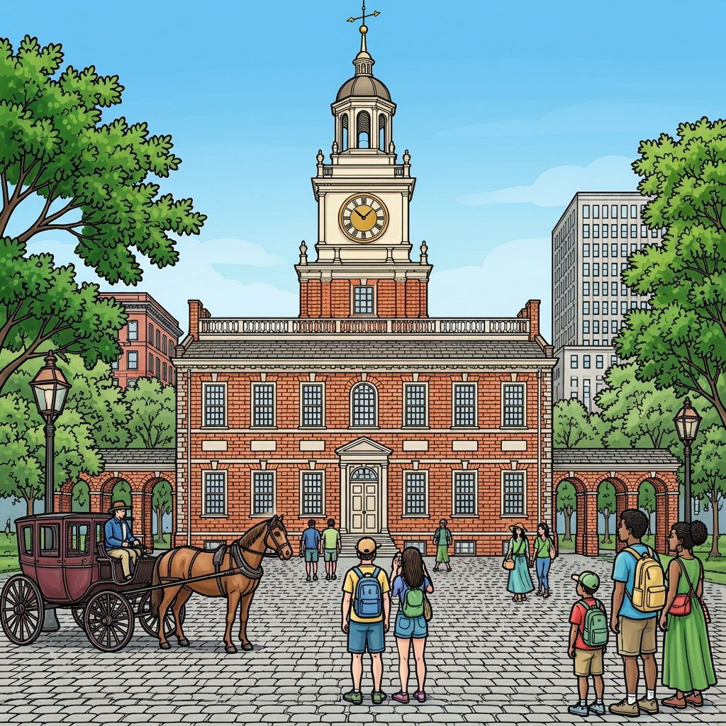 Full-colour reference for Independence Hall