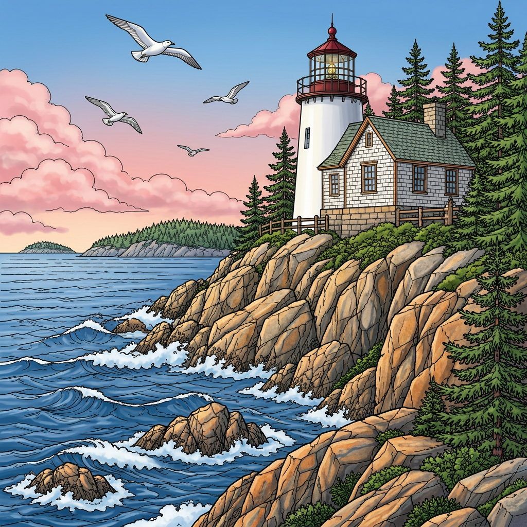 Full-colour reference for Acadia Bass Harbor Head Lighthouse