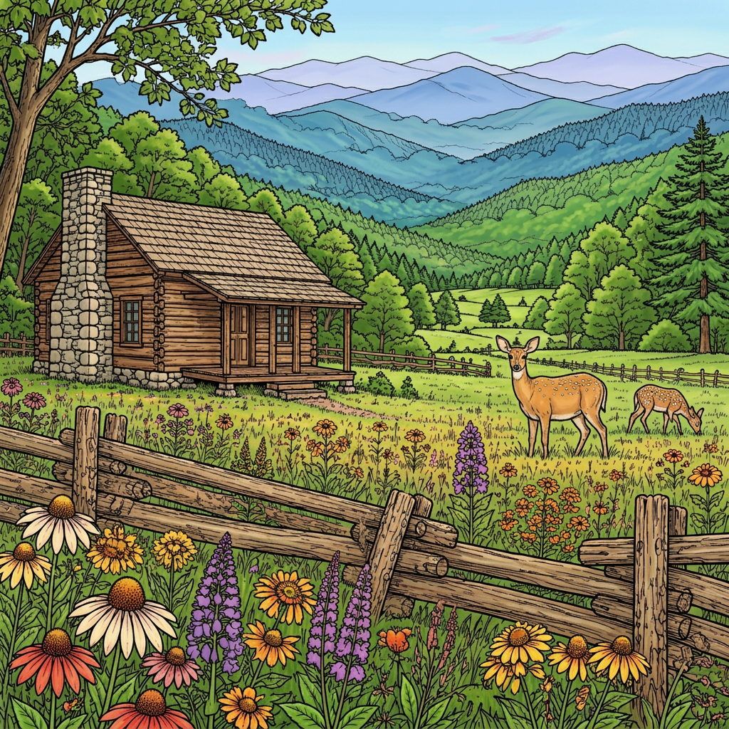 Full-colour reference for Great Smoky Mountains Cades Cove