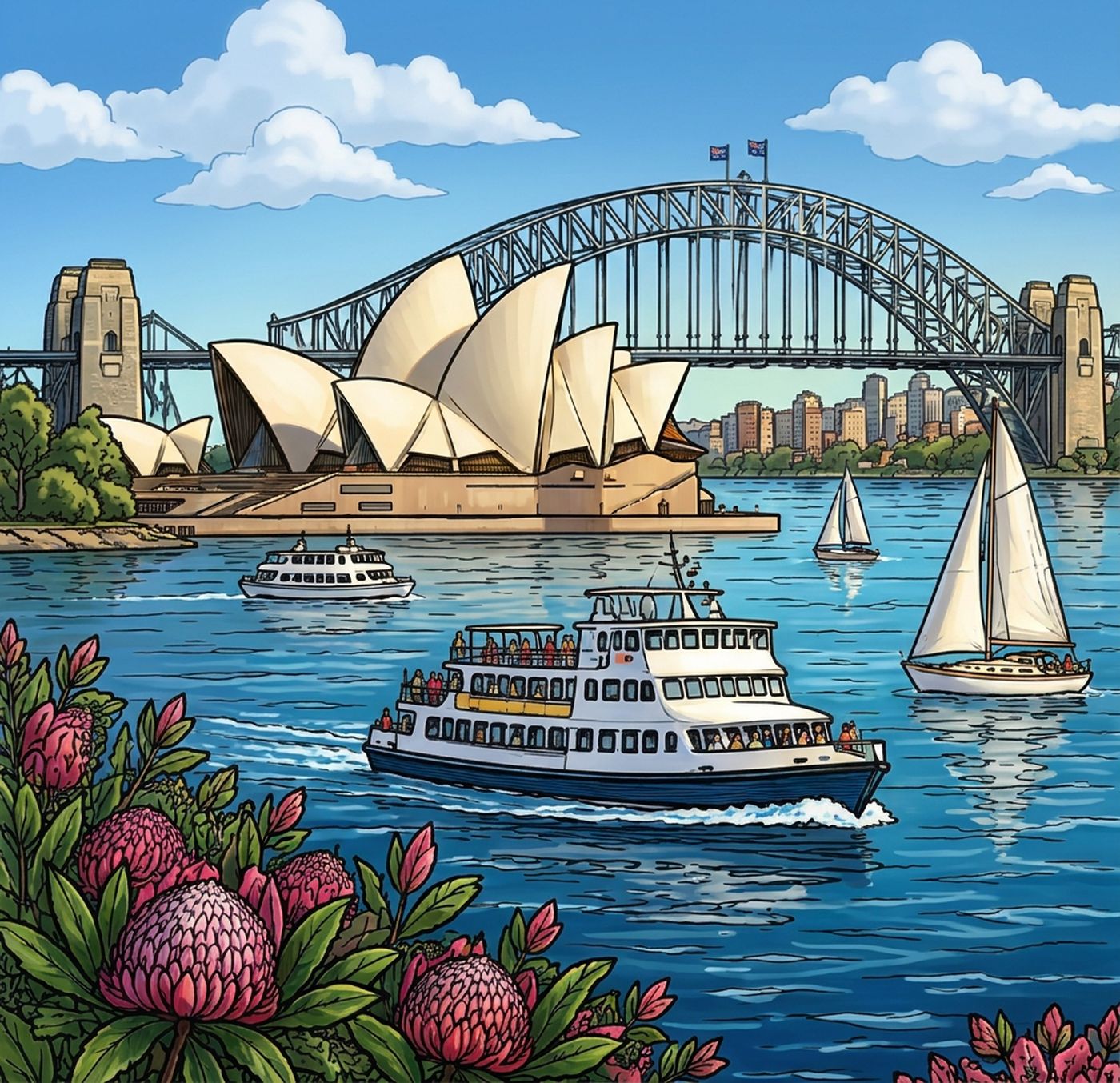 Full-colour reference for Sydney Harbour Sails
