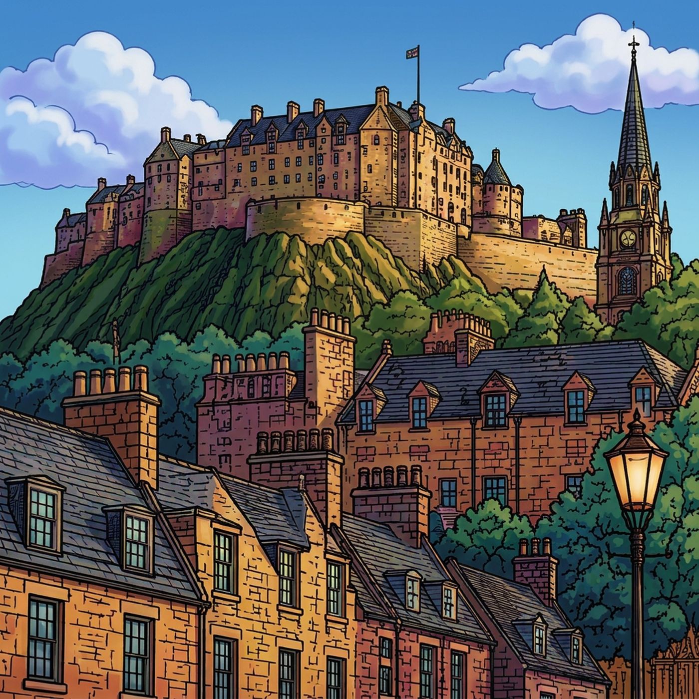 Full-colour reference for Edinburgh Castle Rock