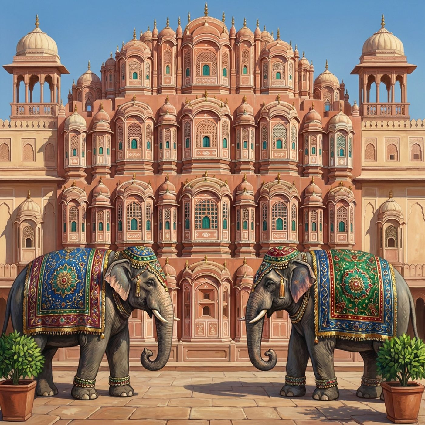 Full-colour reference for Jaipur Palace Elephants
