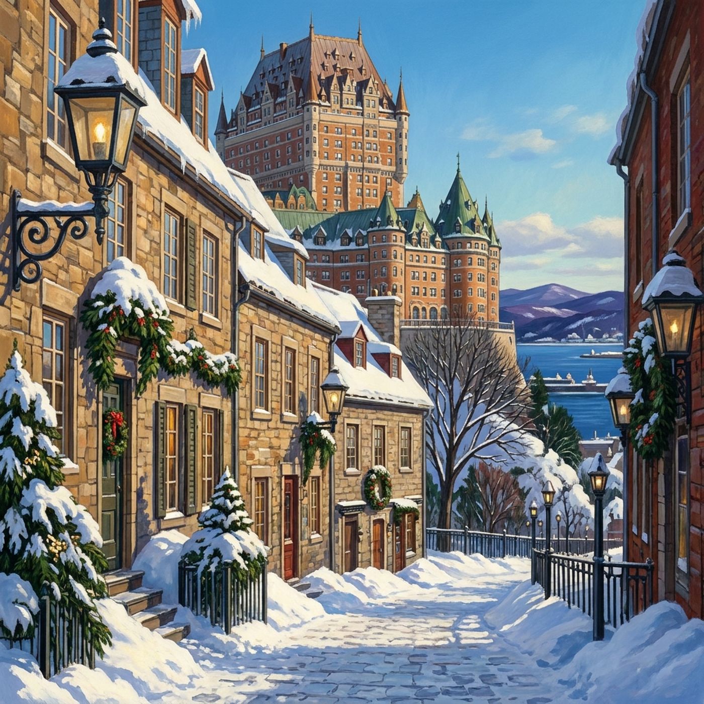 Full-colour reference for Quebec Winter Street