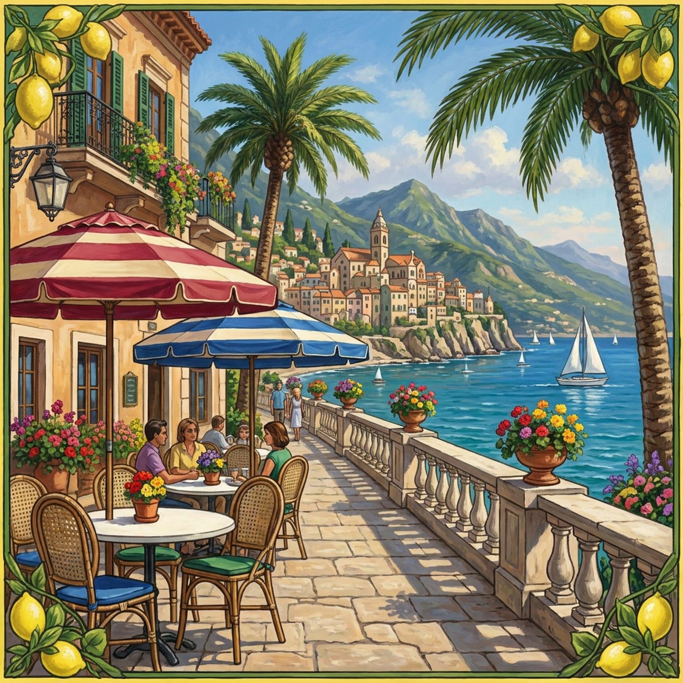 Full-colour reference for Seaside Promenade