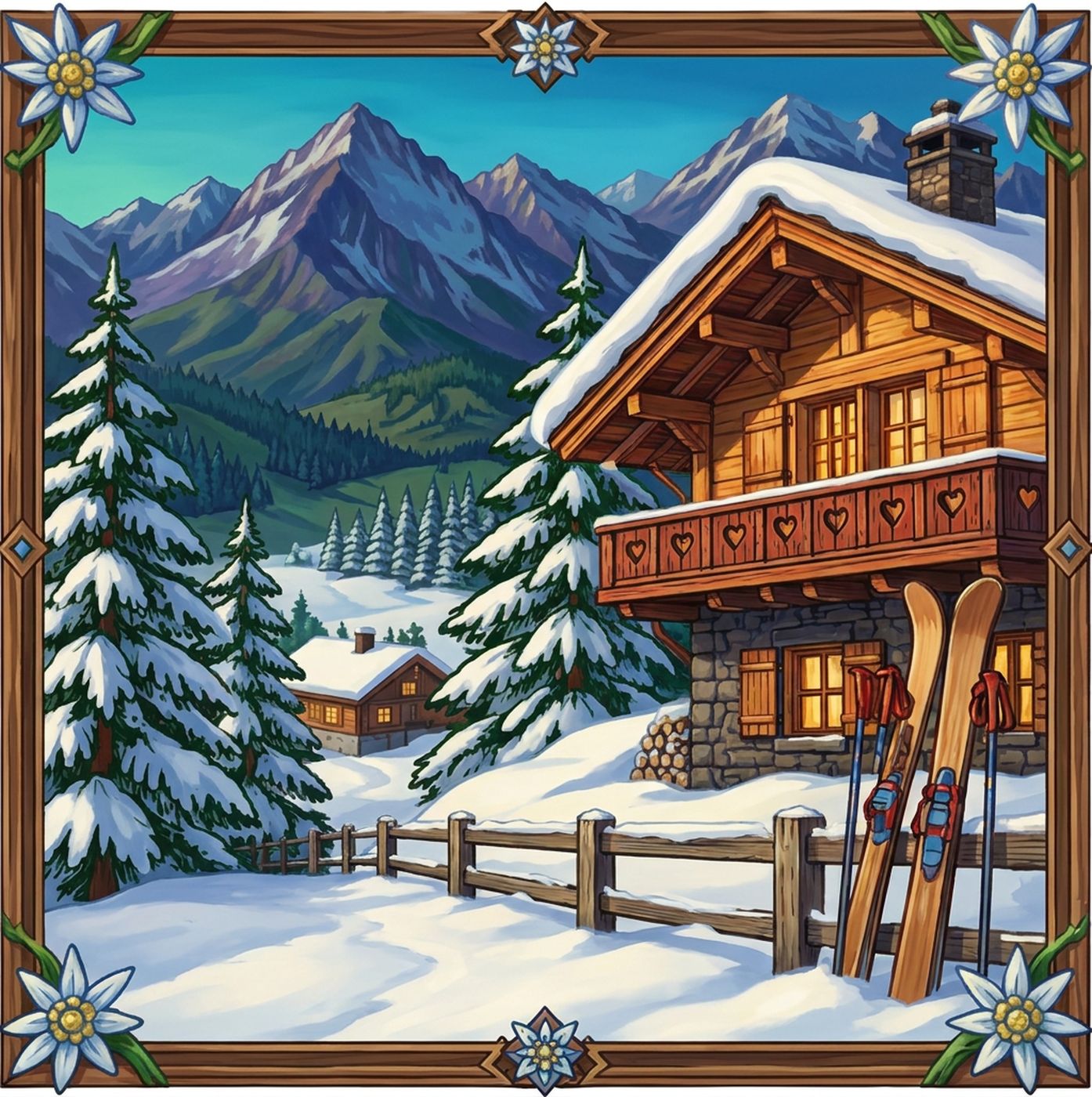 Full-colour reference for Alpine Ski Chalet