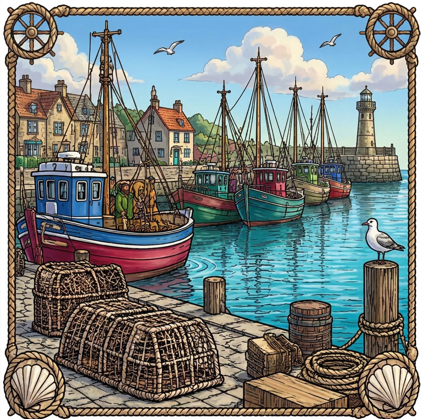 Full-colour reference for Fishing Harbor