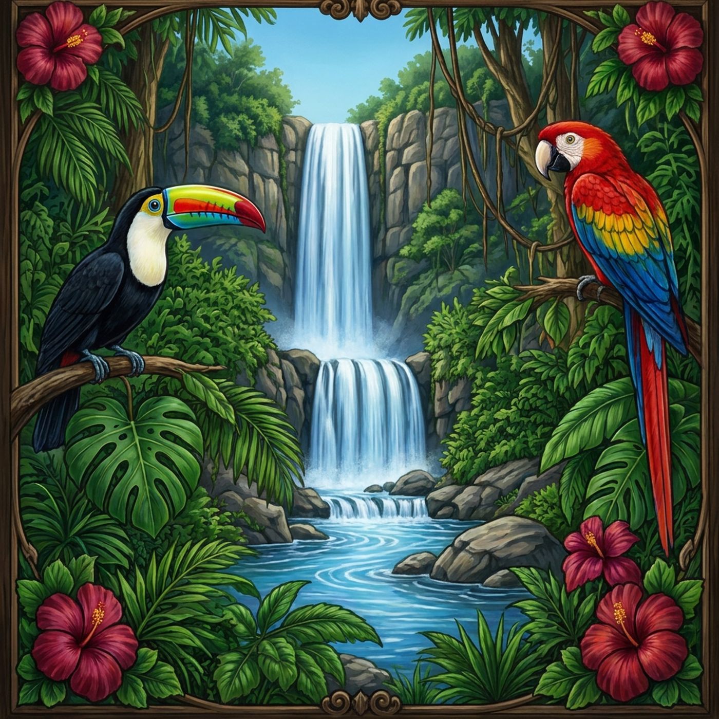 Full-colour reference for Rainforest Waterfall