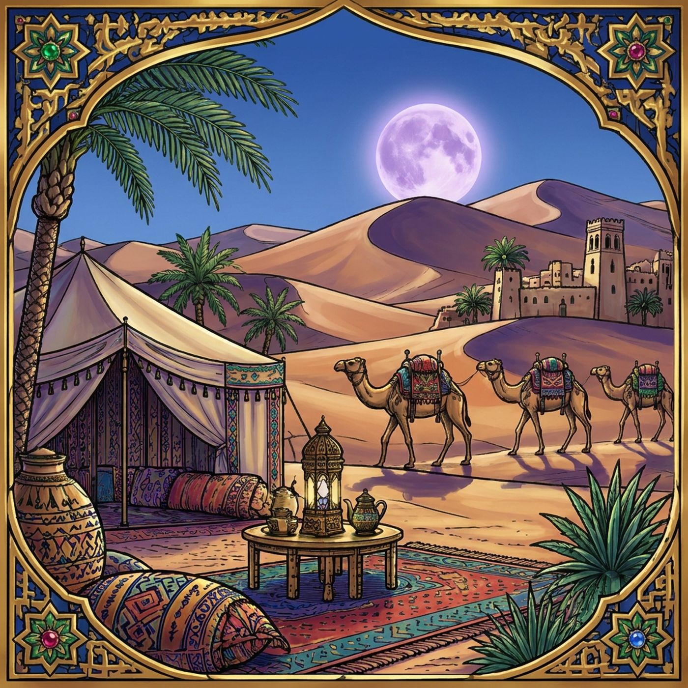 Full-colour reference for Desert Camp Camels