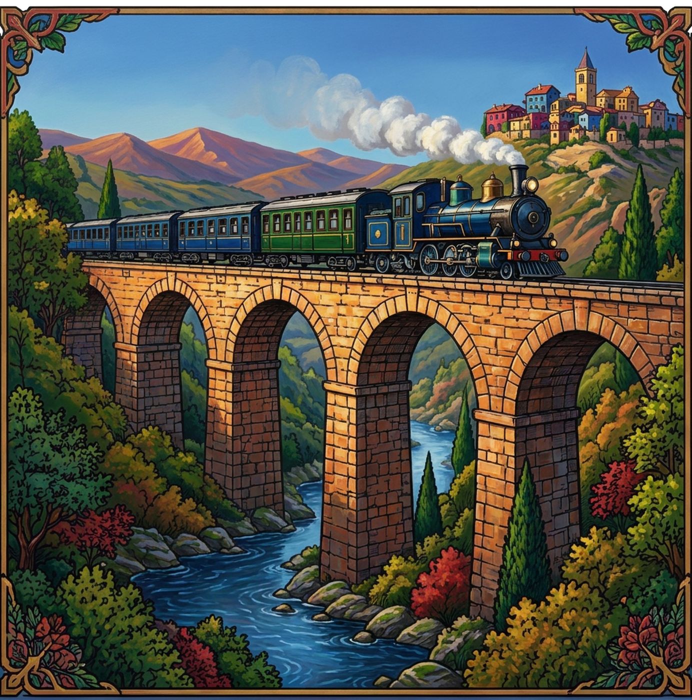 Full-colour reference for Railway Viaduct