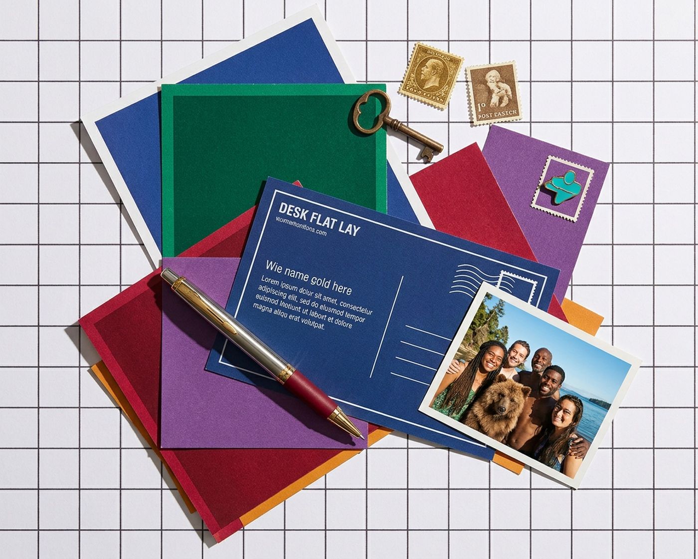 Full-colour reference for Desk Flat Lay