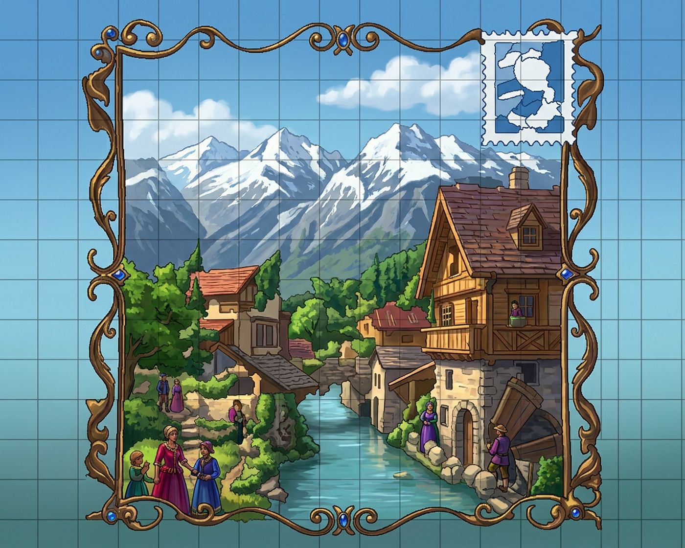 Full-colour reference for Alpine Village
