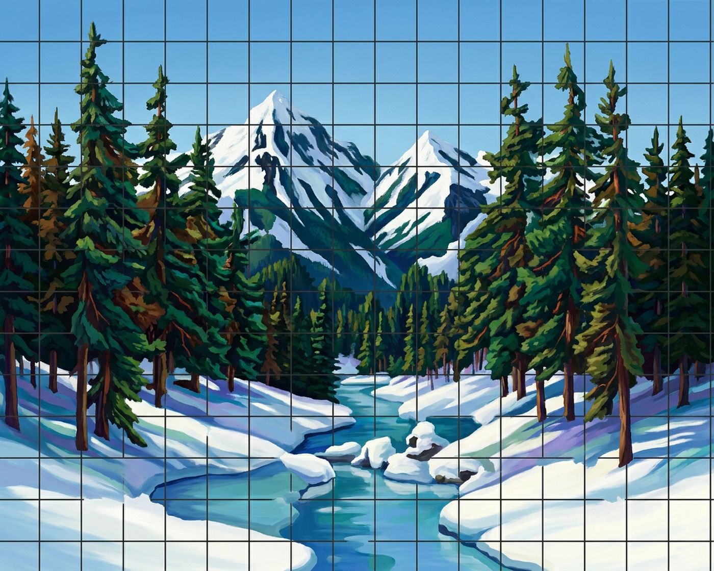 Full-colour reference for Winter Pines