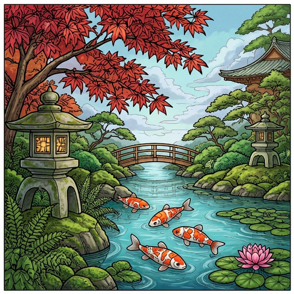 Full-colour reference for Japanese Maple Garden