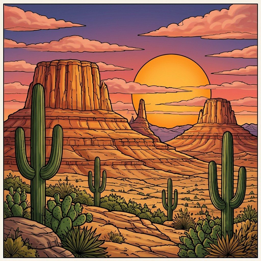 Full-colour reference for Desert Mesa
