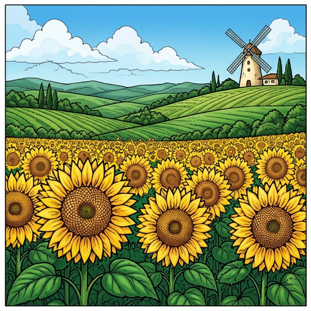 Full-colour reference for Sunflower Field