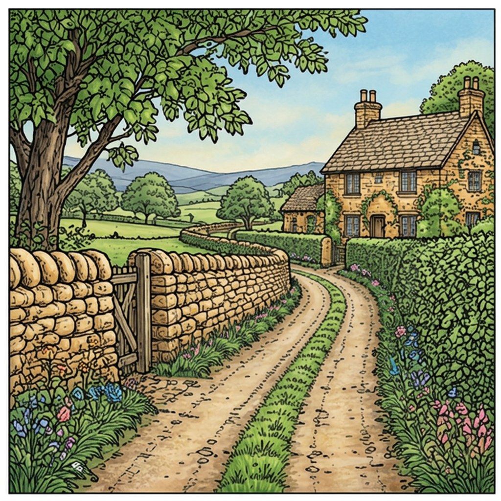 Full-colour reference for English Country Lane