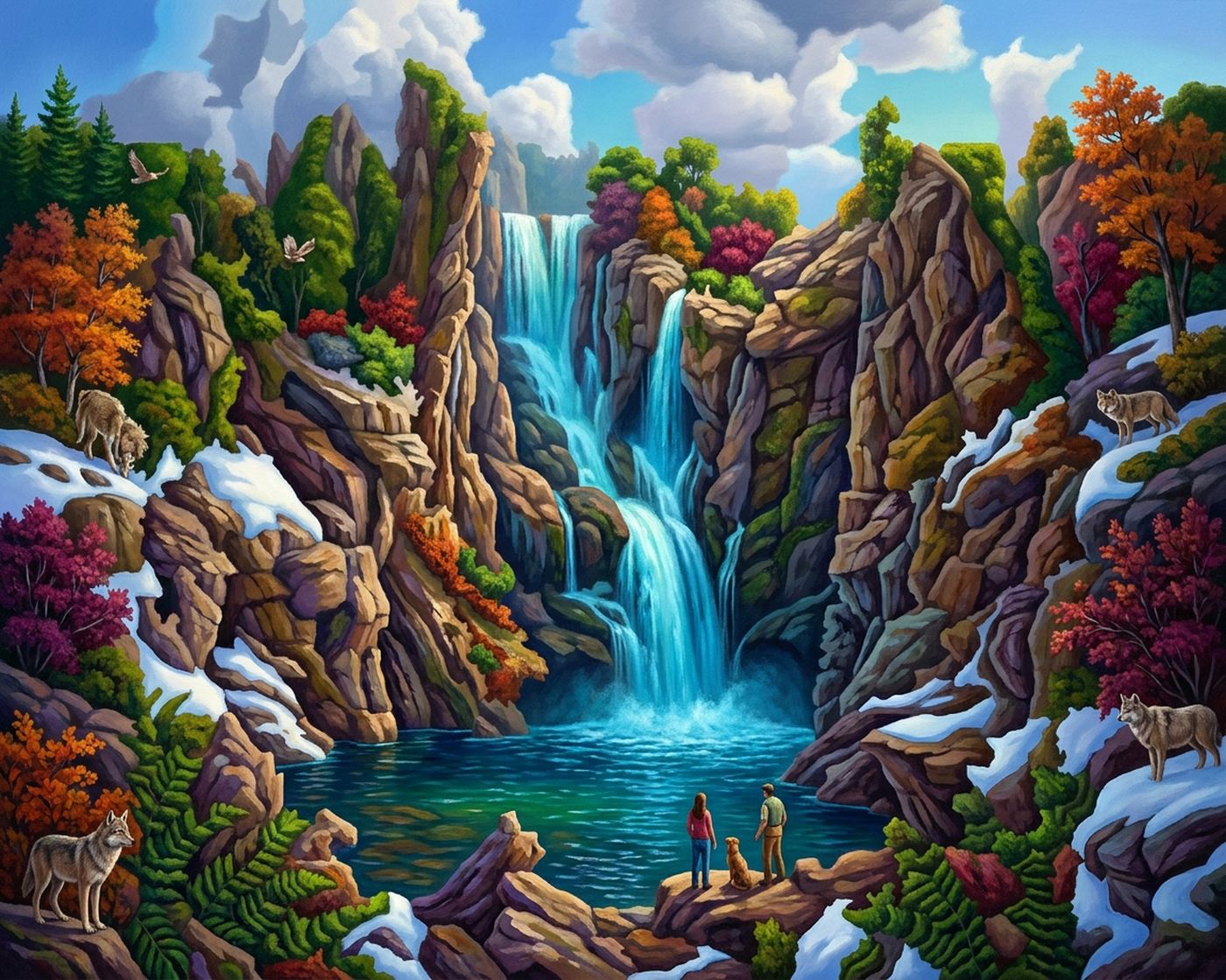 Full-colour reference for Canyon Waterfall