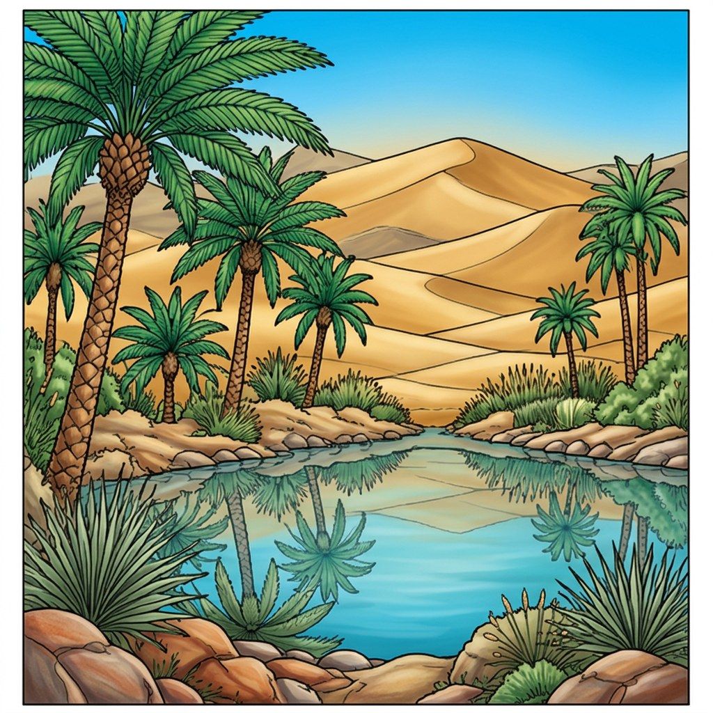 Full-colour reference for Desert Oasis